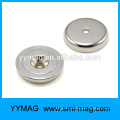 Cup shape pot magnet metal covered magnet with countersink